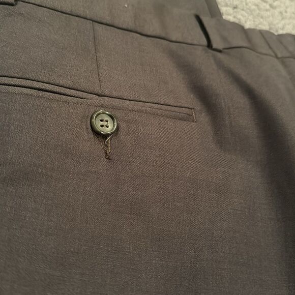 Brooks Brothers 346 100% Wool Grey Slacks Size 34 Long - Picture 5 of 5